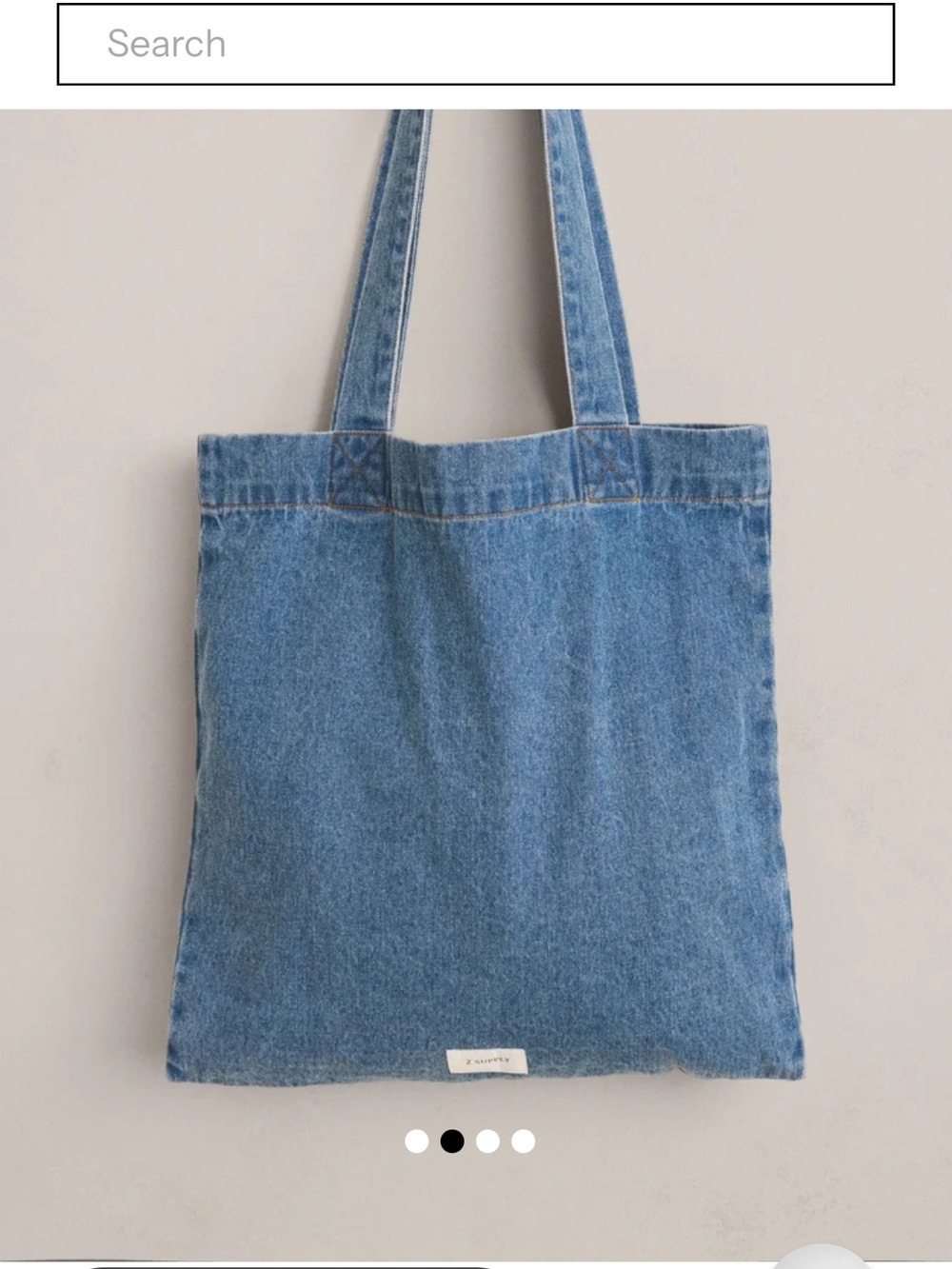 Z Supply New Denim Tote Bag Purse Dreamstate